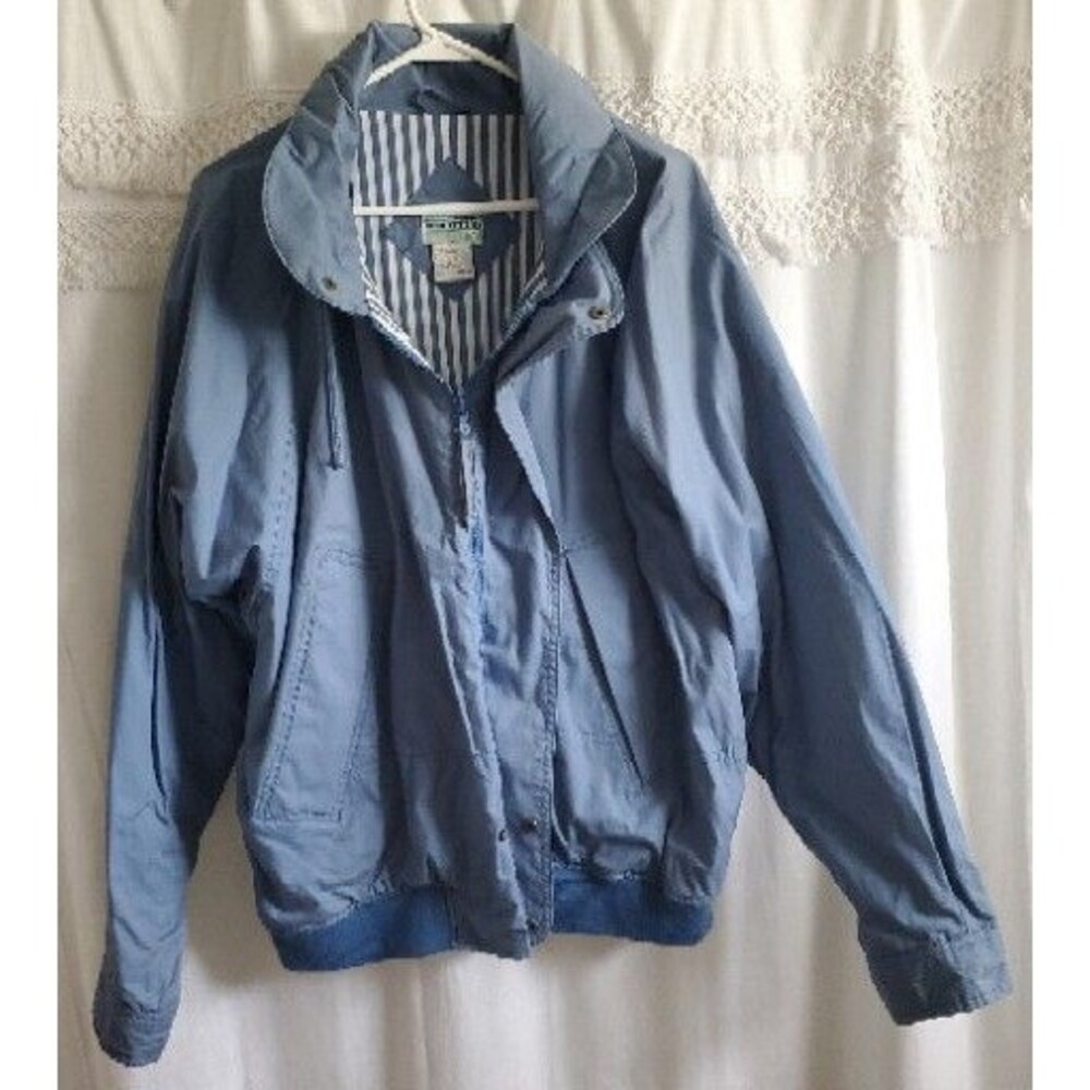 Mens Whitefish Bay Sportswear Golf Jacket Blue Size XL W/hood Y2k Vintage